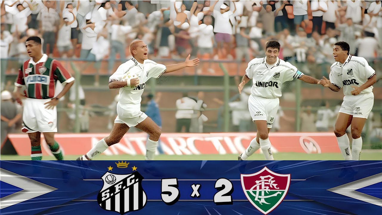 Santos 5x2 Fluminense ★Semifinal do Brasileiro de 1995★ ●Melhores Momentos● ●Show de Giovanni●