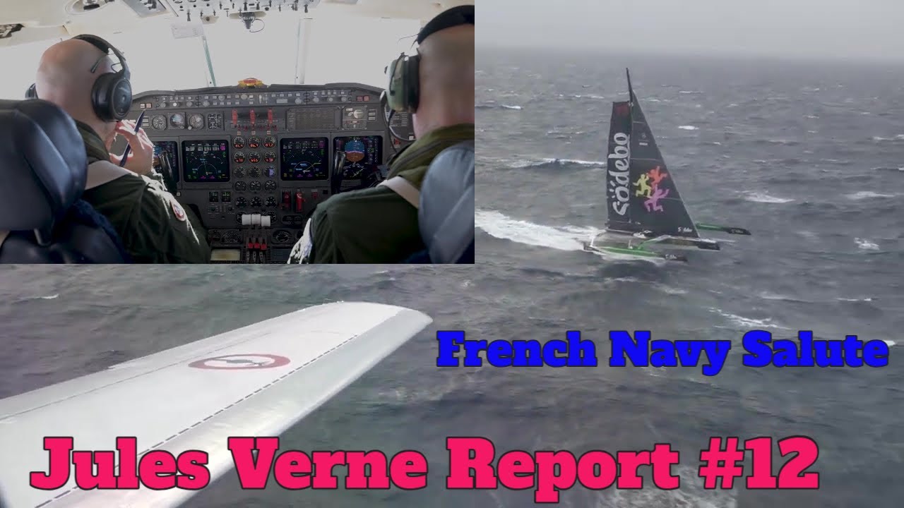 WoW French Navy Flyover Sodebo Near Finish. Latest in From CIC Idec Sport After Storm Ingrid.