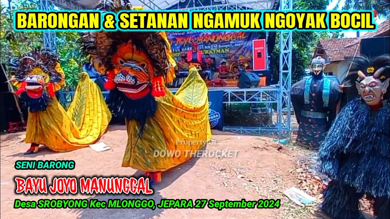 Barongan & Setanan ngamuk ngoyak Bocil pengejek | BJM BONDO di desa Srobyong Kec Mlonggo Jepara
