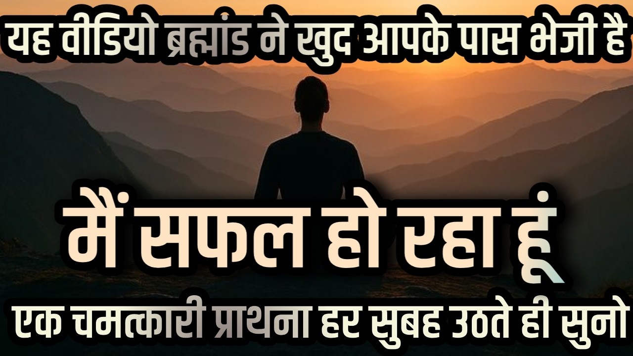 मैं सफल हो रहा हूं आज की शुभ प्रार्थना positive affirmations hindi
