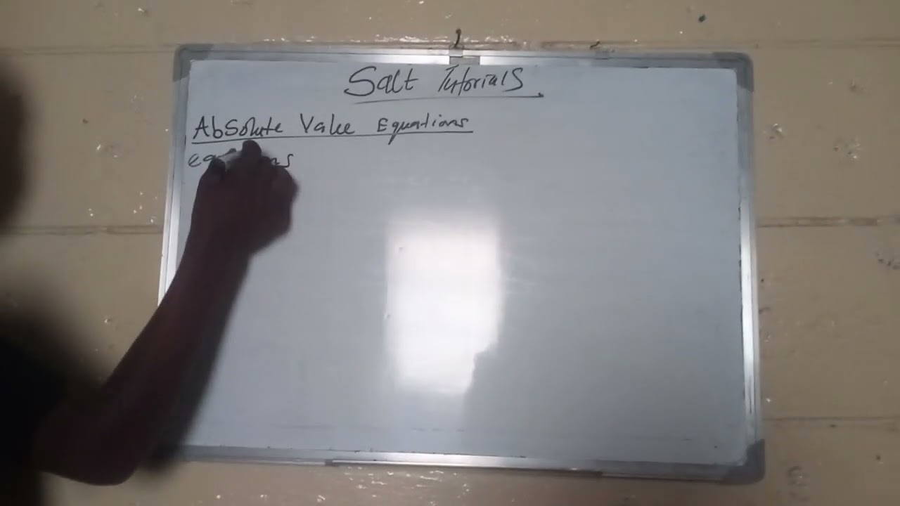 equations part 1 (Absolute value equations) with salt tutorials