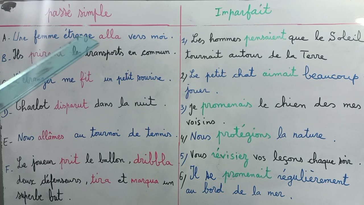 Passé simple ET Imparfait...