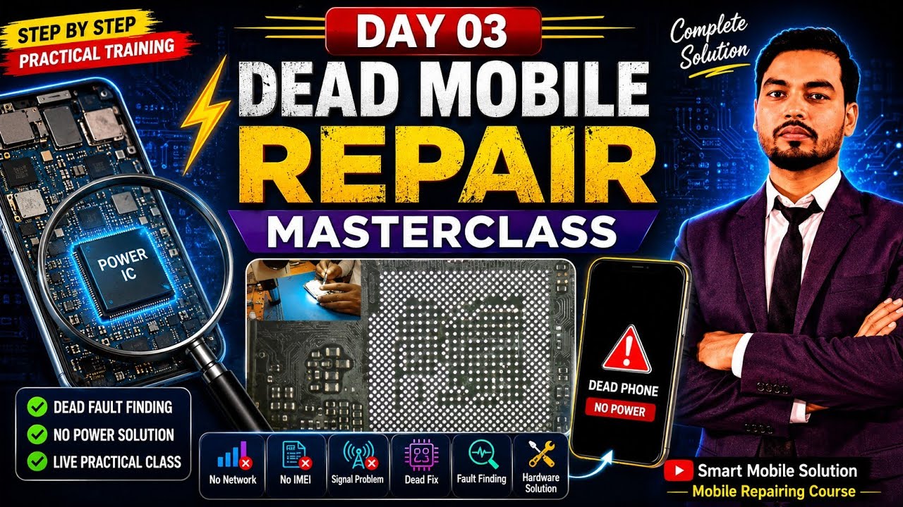 DEAD MOBILE REPAIR LIVE CLASS | FREE MOBILE REPAIR COURSE | SMART MOBILE SOLUTION