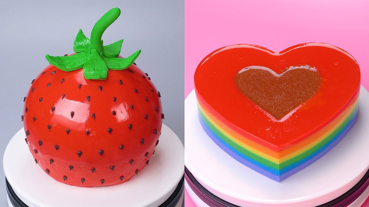 V&iacute;deos Satisfat&oacute;rios | Como fazer bolos arco &iacute;ris com mais 1000+ bolos de decora&ccedil;&atilde;o satisfat&oacute;rios #6