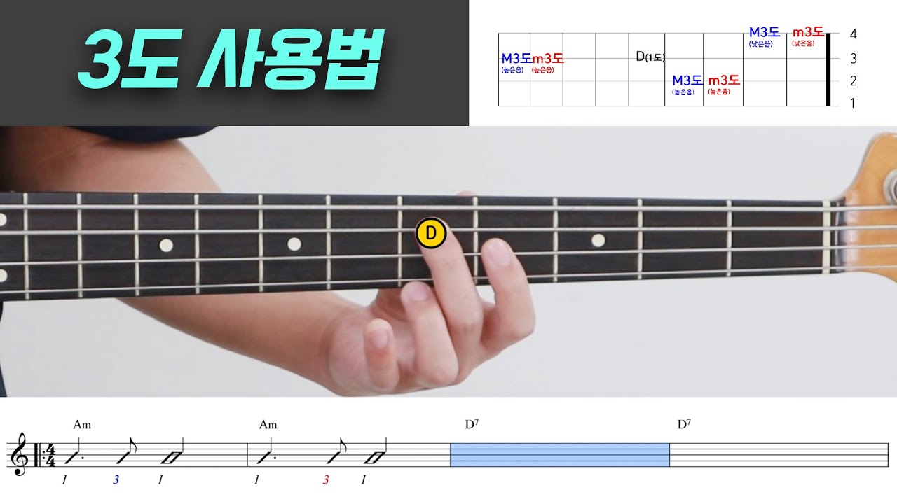 3도 사용법 | 교회 반주법 - 아재맨의 베이스 기타