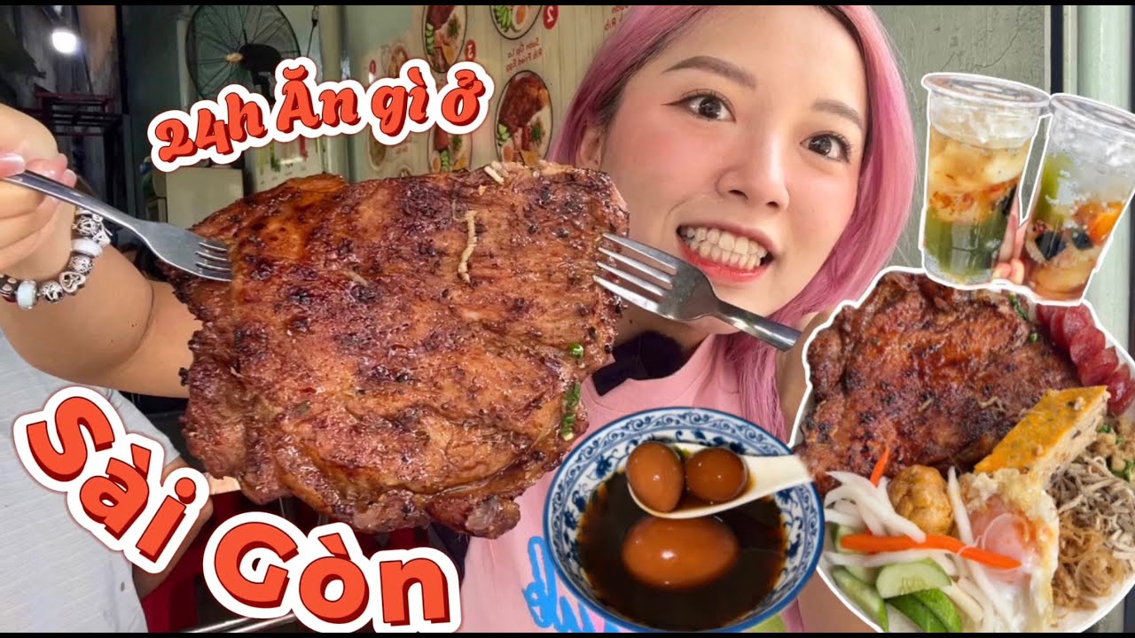 24h ăn gì ở Sài Gòn: cơm tấm 1 kg có miếng sườn khổng lồ, chè hột gà, chè sương sâm,....