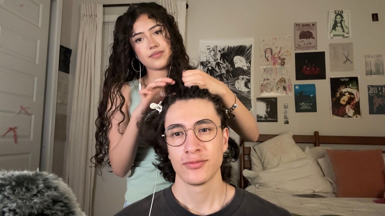 ASMR My Sister Tries To Braid My Hair
