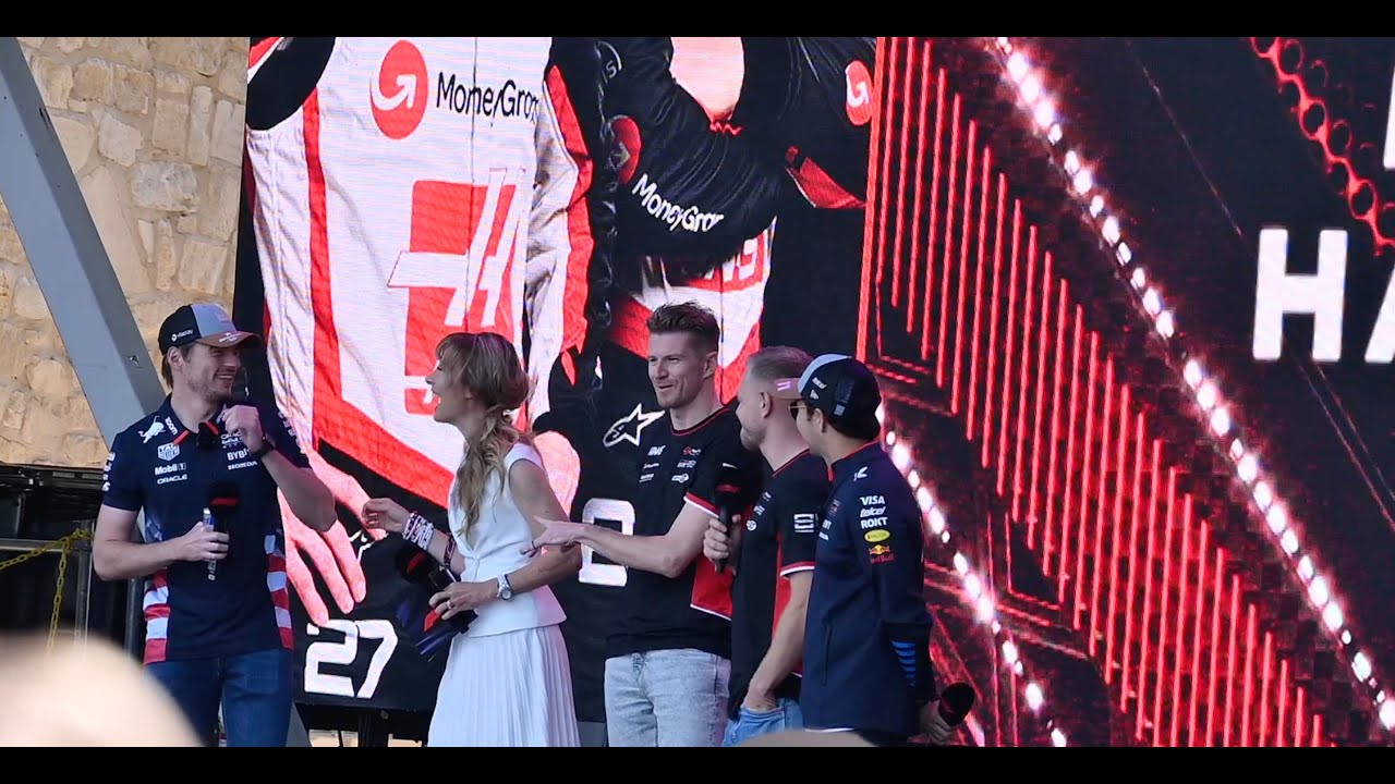 Max Verstappen & Checo Perez, Nico Hulkenberg & Kevin Magnussen - Fan Forum at COTA F1 USGP 2024