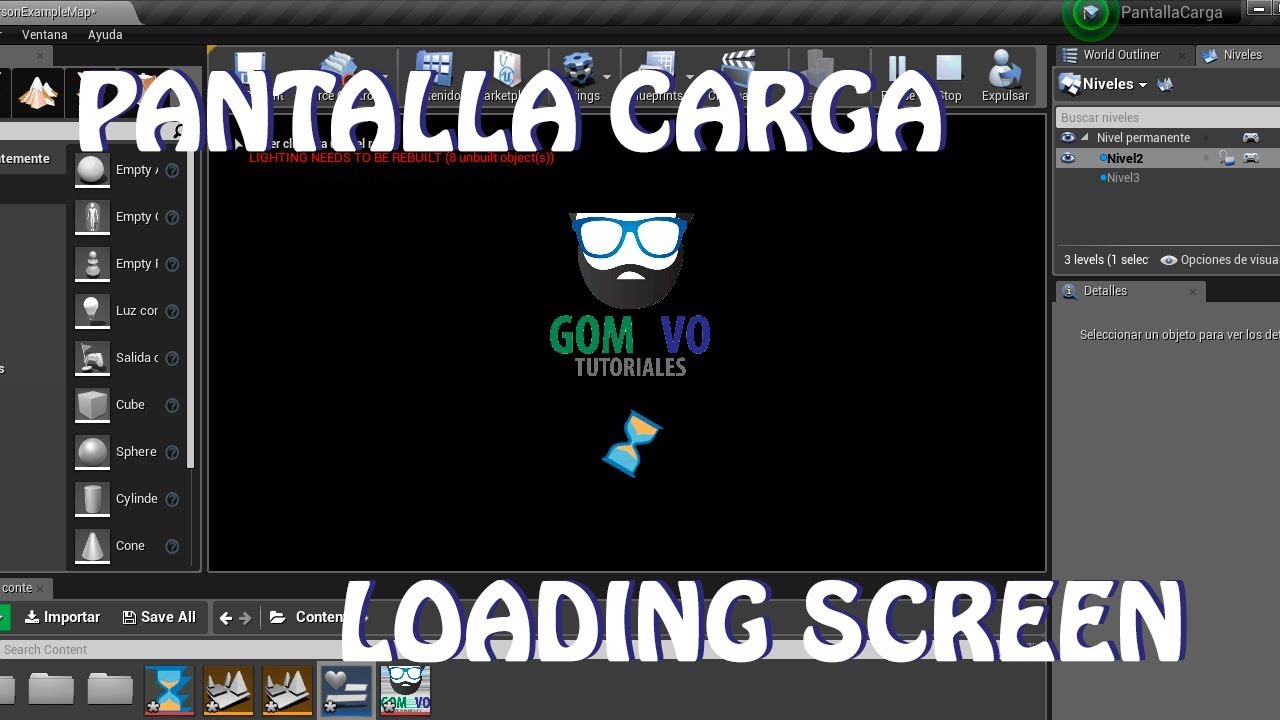 Unreal Engine 4: ¡6K Suscriptores! Pantalla de carga / Loading screen (español)