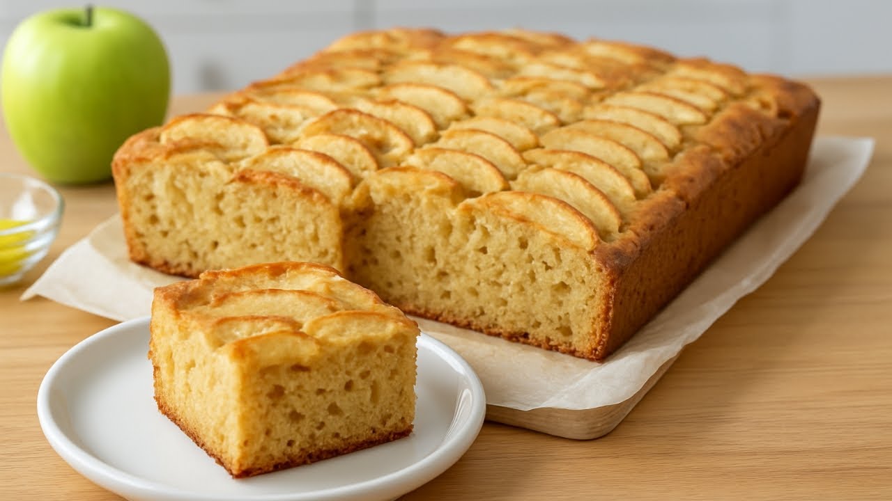 La torta di mele più facile e leggera di sempre | Senza burro e senza olio