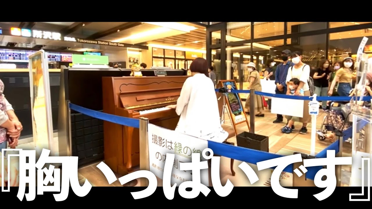感動【ストリートピアノ】突然プロのシンガーが「愛燦燦/美空ひばり」を演奏したら…【所沢駅】