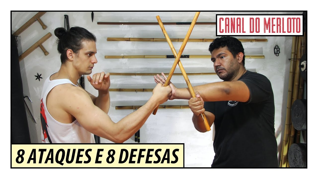 8 ATAQUES E 8 DEFESAS COM BASTÃO FILIPINO