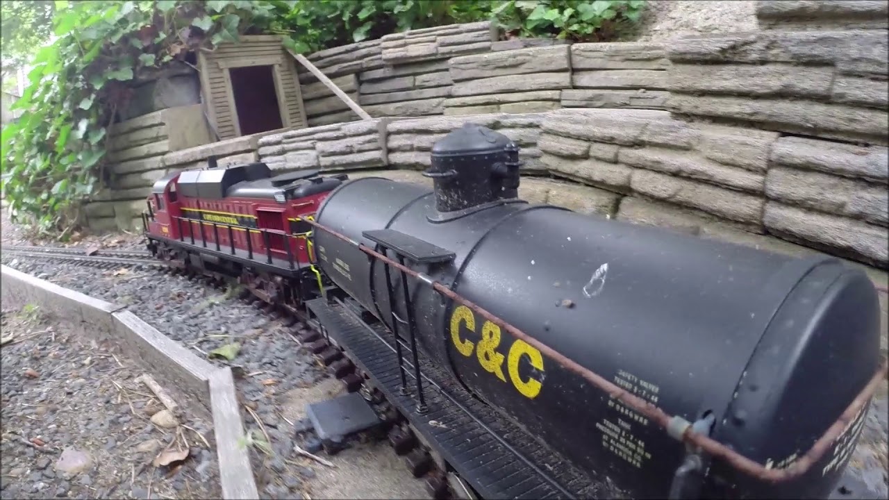 Collecting the Freight Before a Storm on the Garden Railroad