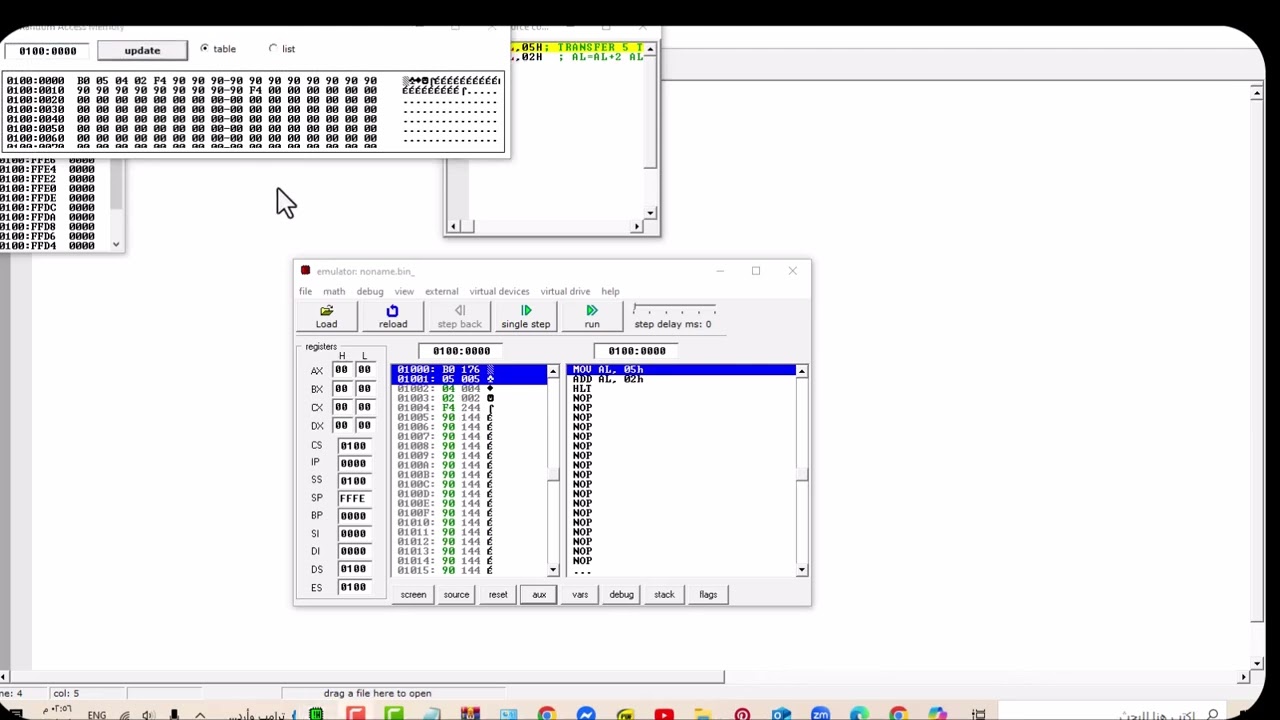Setup & test 8086 emulator