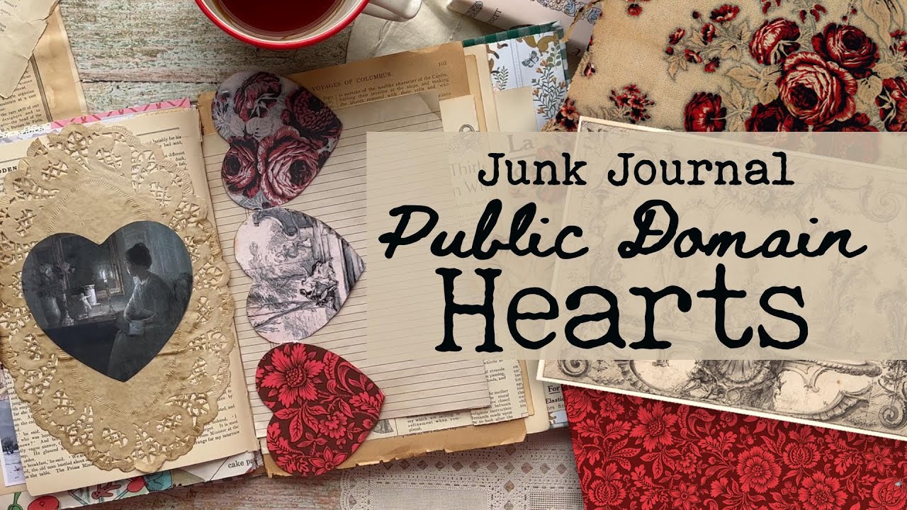 Make Custom Journal Hearts and Digitals Using Public Domain Images and Photoshop PLUS a Free Digital