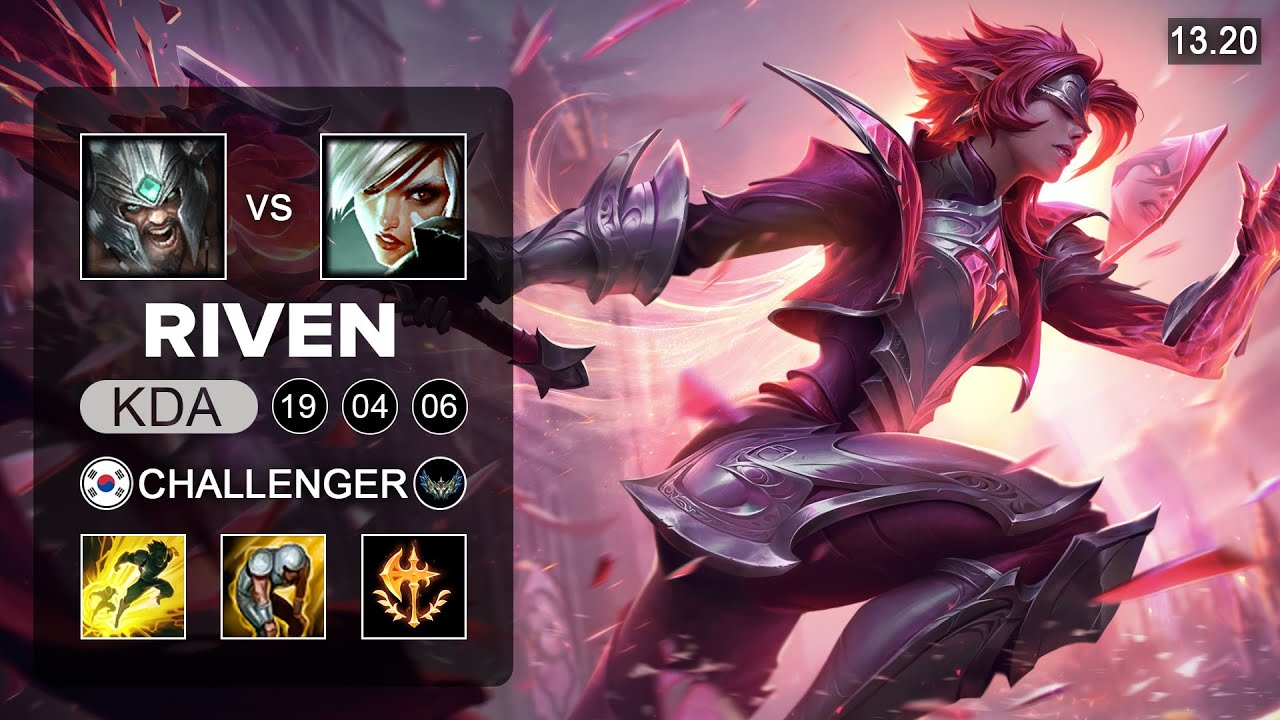 Azhy Riven vs Tryndamere Top - KR Challenger - Patch 13.20 Season 13