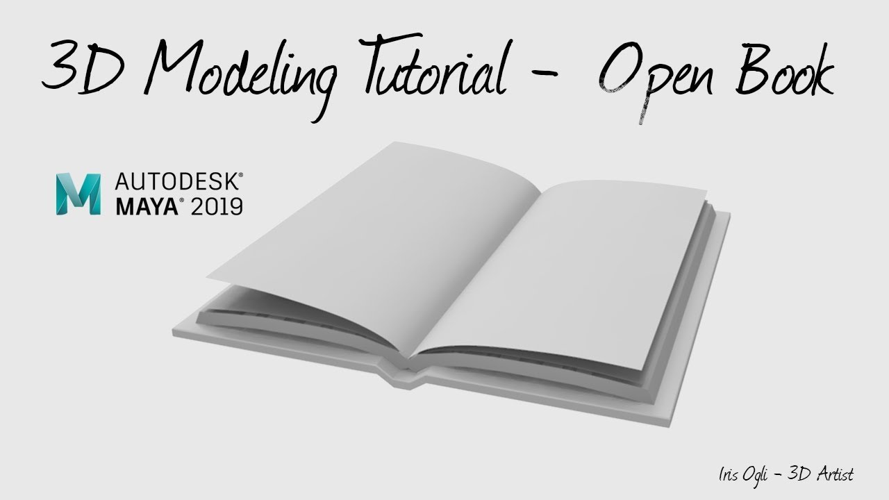 3D Modeling Tutorial - Modeling an Open Book in Autodesk Maya 2026