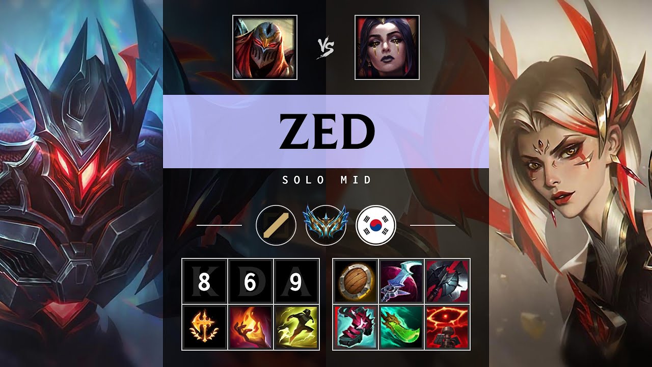 Zed Mid vs LeBlanc - KR Challenger Patch 25.12