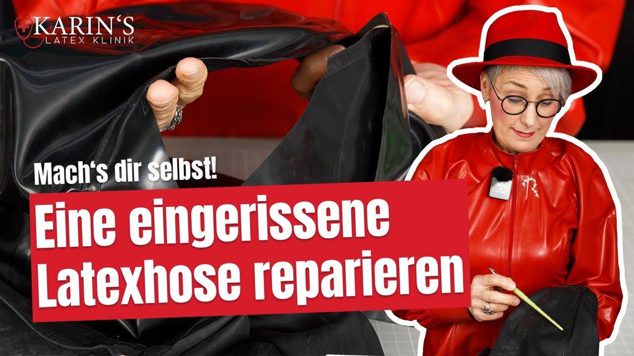 So repariert man eine eingerissene Latexhose - Schritt f&uuml;r Schritt - #Latex #Gummi #Rubber #DIY