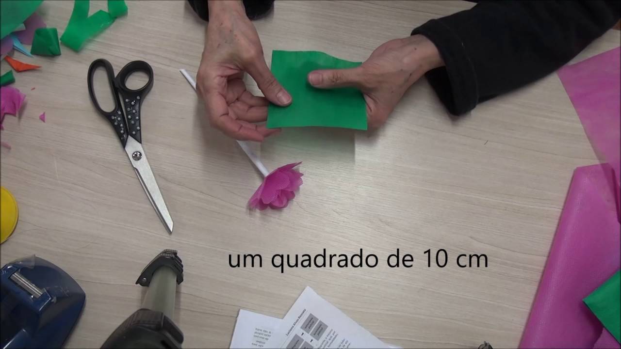 Flor de TNT - passo a passo #5