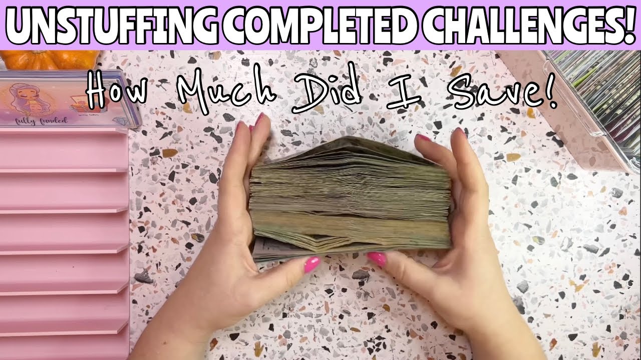 UNSTUFFING COMPLETED SAVINGS CHALLENGES! | Tracking and Prepping For Reallocation Part 1!