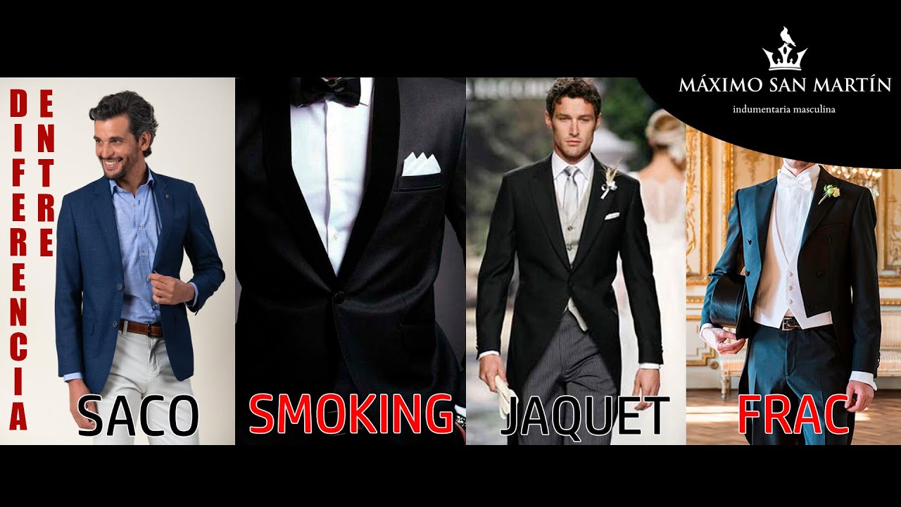 Diferencia entre Saco, smoking, Jaquet y Frac