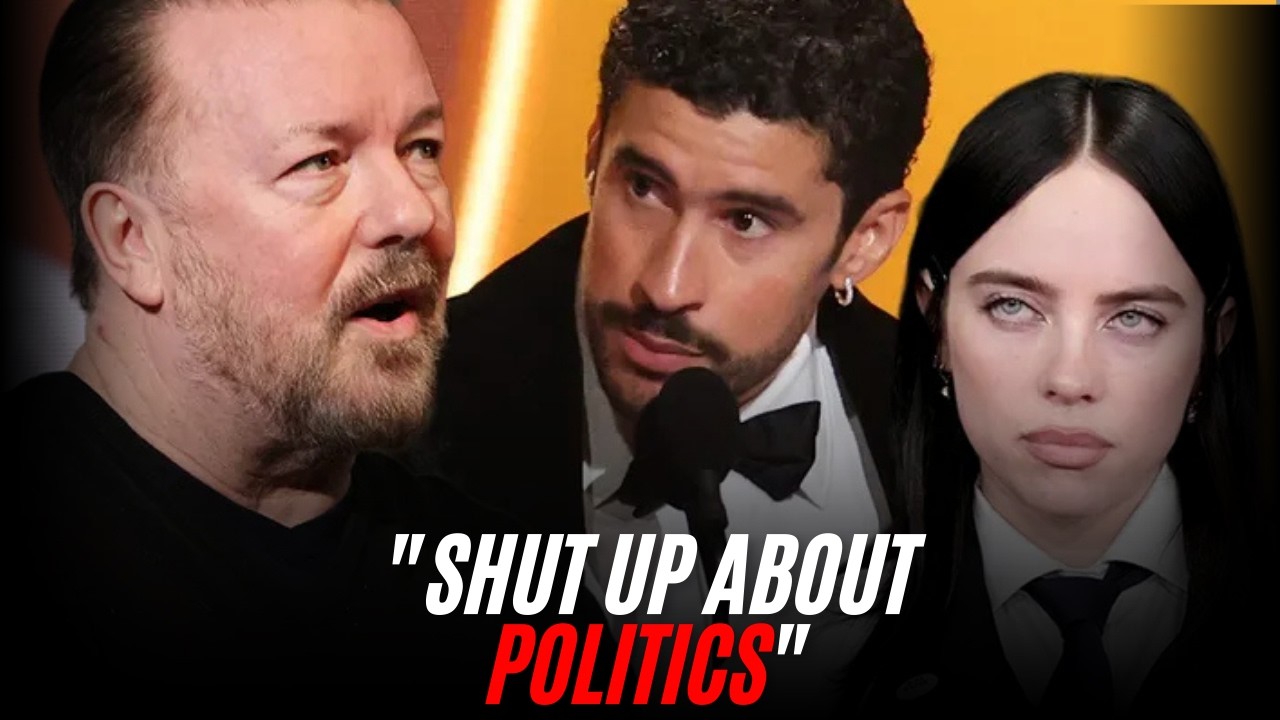 Ricky Gervais Told Grammy Winners To 'Shut Up About Politics' EXPOSING His Massive Hypocrisy