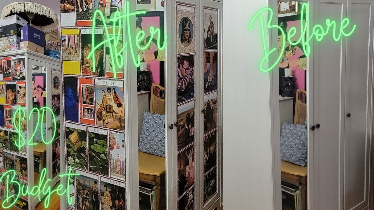 DIY Room Decor Aesthetic | I Made a Gucci Closet for under $20!