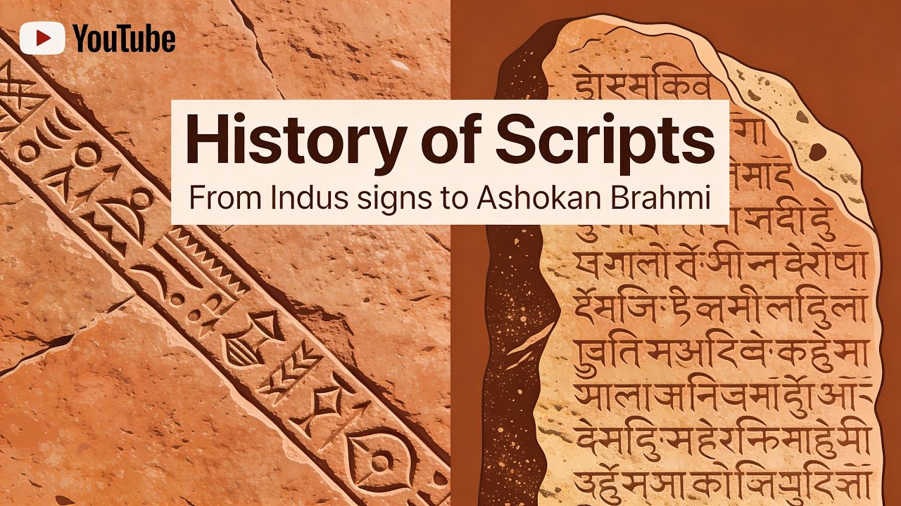 Ep.10 Scripts/लिपियों का इतिहास: हड़प्पा एवं ब्राह्मी से देवनागरी तक