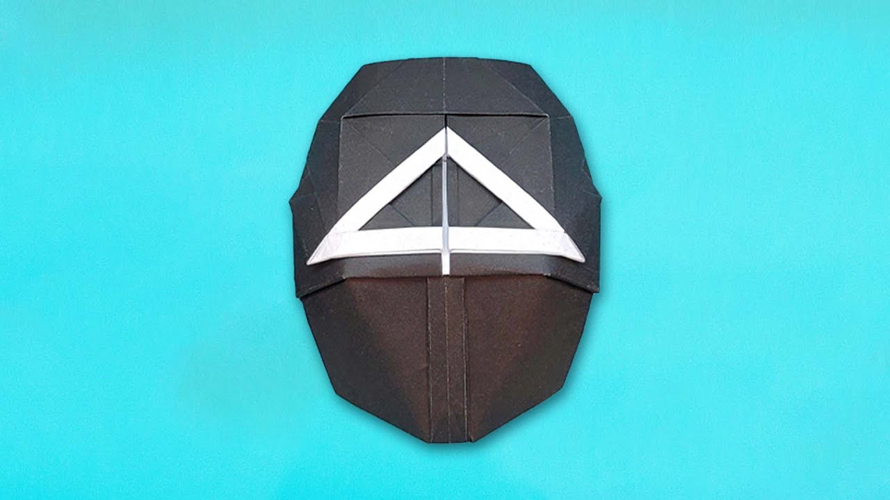 [강좌] 종이접기 오징어게임 삼각형 마스크 만들기 / Origami Squid Game triangle Mask Tutorial