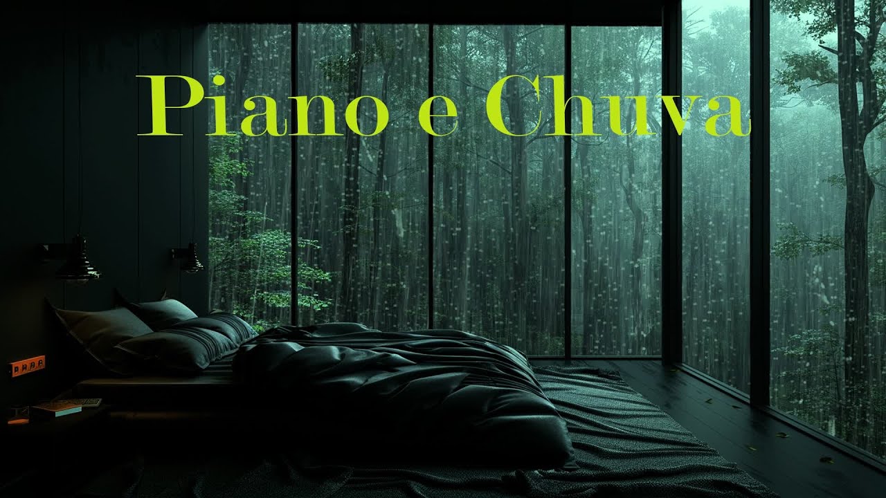 Piano e Chuva - Melhor Música Relaxante Com Linda Chuva Para Dormir Bem E Relaxar A Mente