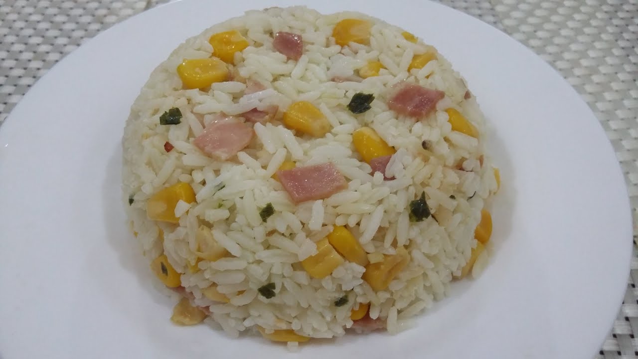 Arroz con choclo y tocino