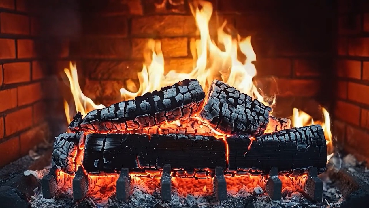 🔥 Cozy Fireplace Sounds with Gentle Crackling Wood and Warm Glowing Fire.