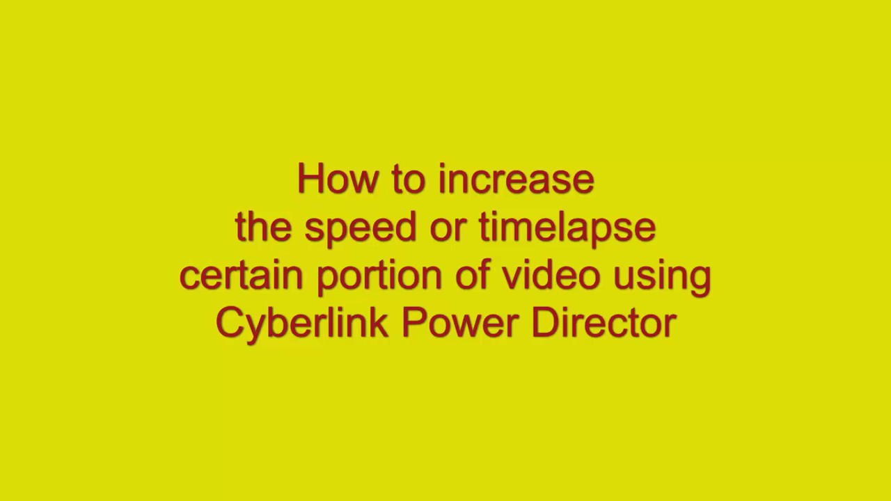 How to speed up a portion of video or give Timelapse effect