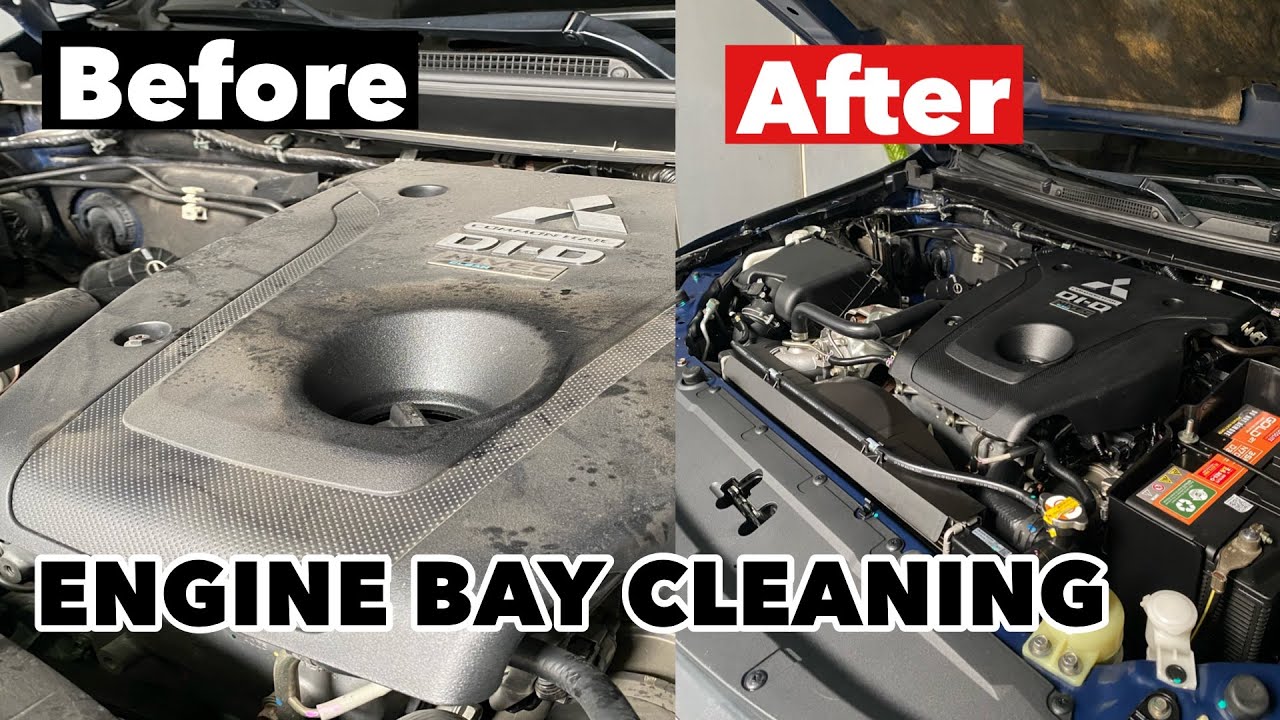 How to clean your ENGINE BAY | ENGINE DETAILING | DIY | tutorials | Montero Sports 2018 engine
