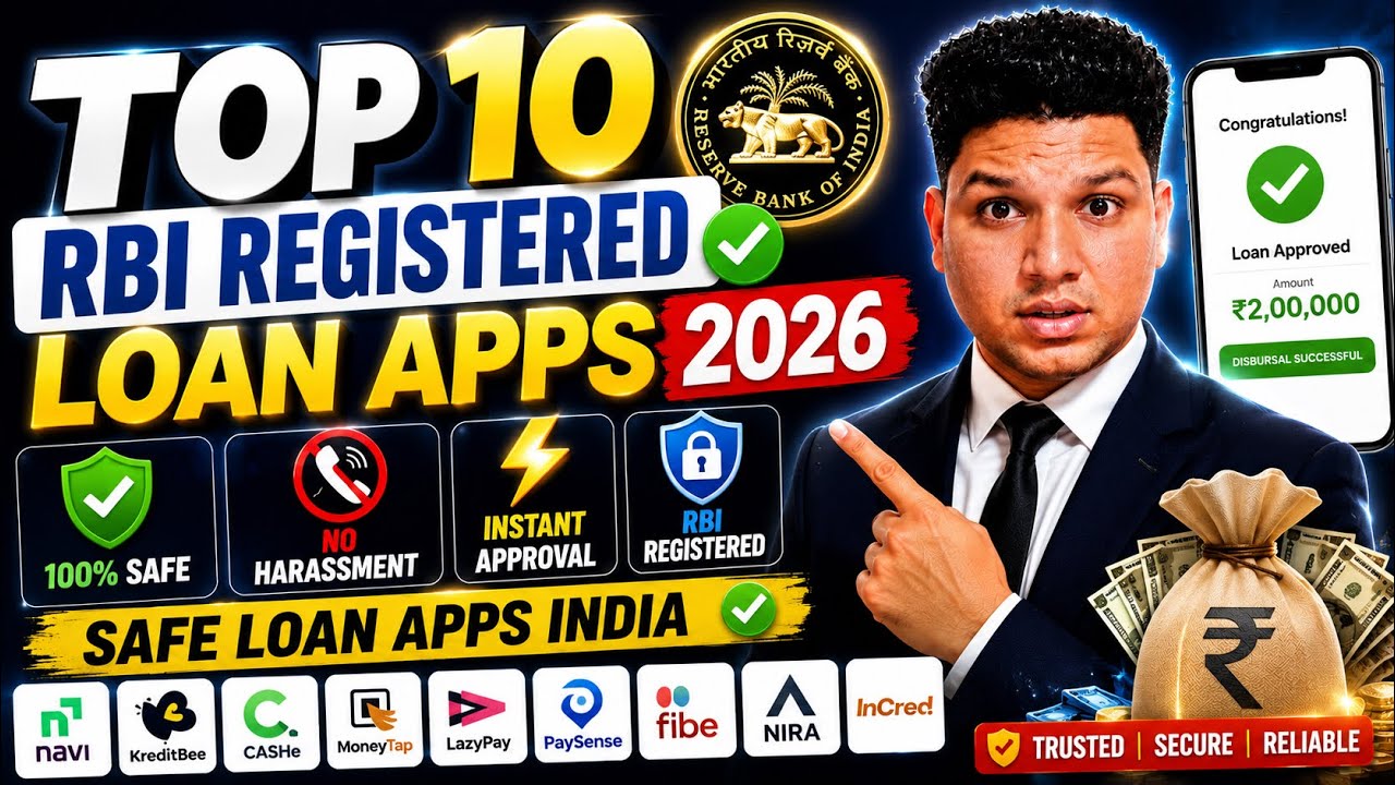 Top 10 RBI Registered Loan Apps 2026 💸 | Safe Loan Apps India | No Harassment | Instant Loan Apps