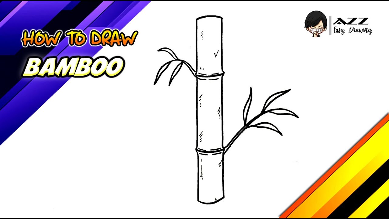 How to draw Bamboo step by step