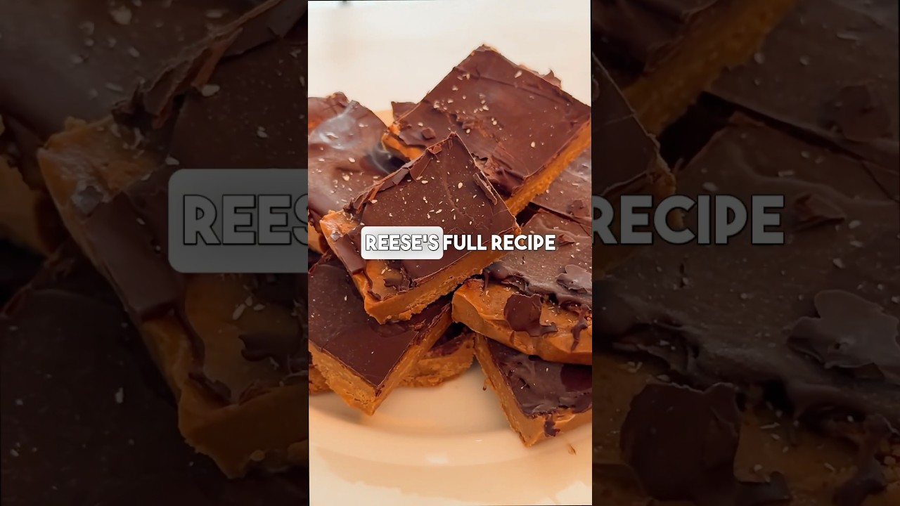 Reese&rsquo;s Protein Bars! #recipe #proteinbars #healthysnacks #protein #chocolate #reeses #snacks #yummy