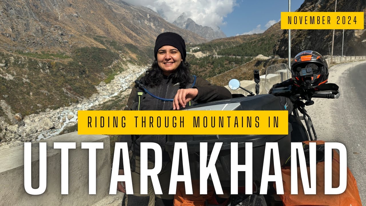 12 - Riding to this hidden village in Uttarakhand, SO cold! #ridergirl #motovlog
