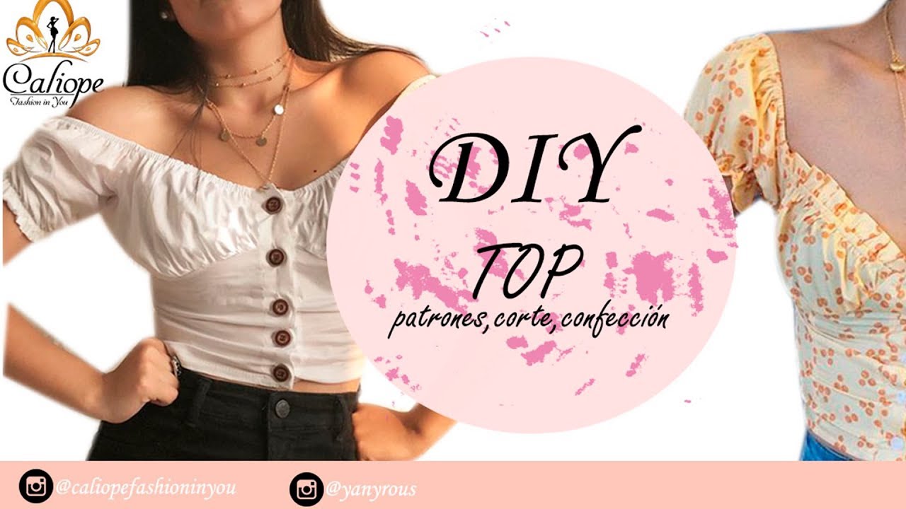 DIY  -  TOP  TIPO CORSET con botones delante (patrones gratis en PDF)