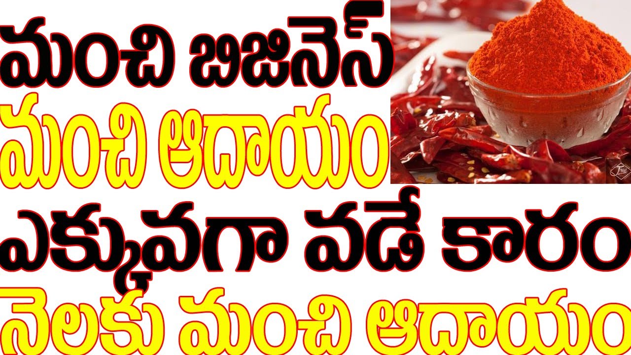 How to Start Chilli Powder Making Business telugu|Plan Chilli Powder Manufacturing Business telugu
