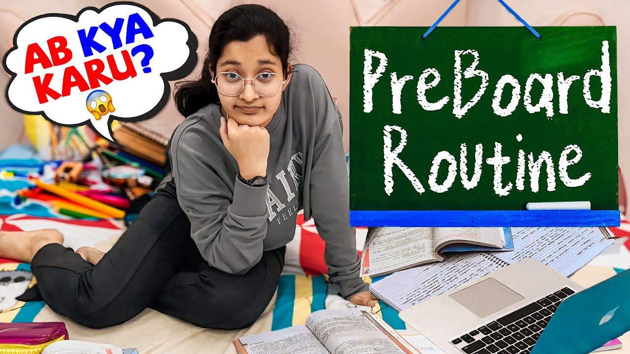 PREBOARD EXAMS ROUTINE 📚 | Class 10th | Exam Preparation, Study Tips, Exam Stress | Cute Sisters
