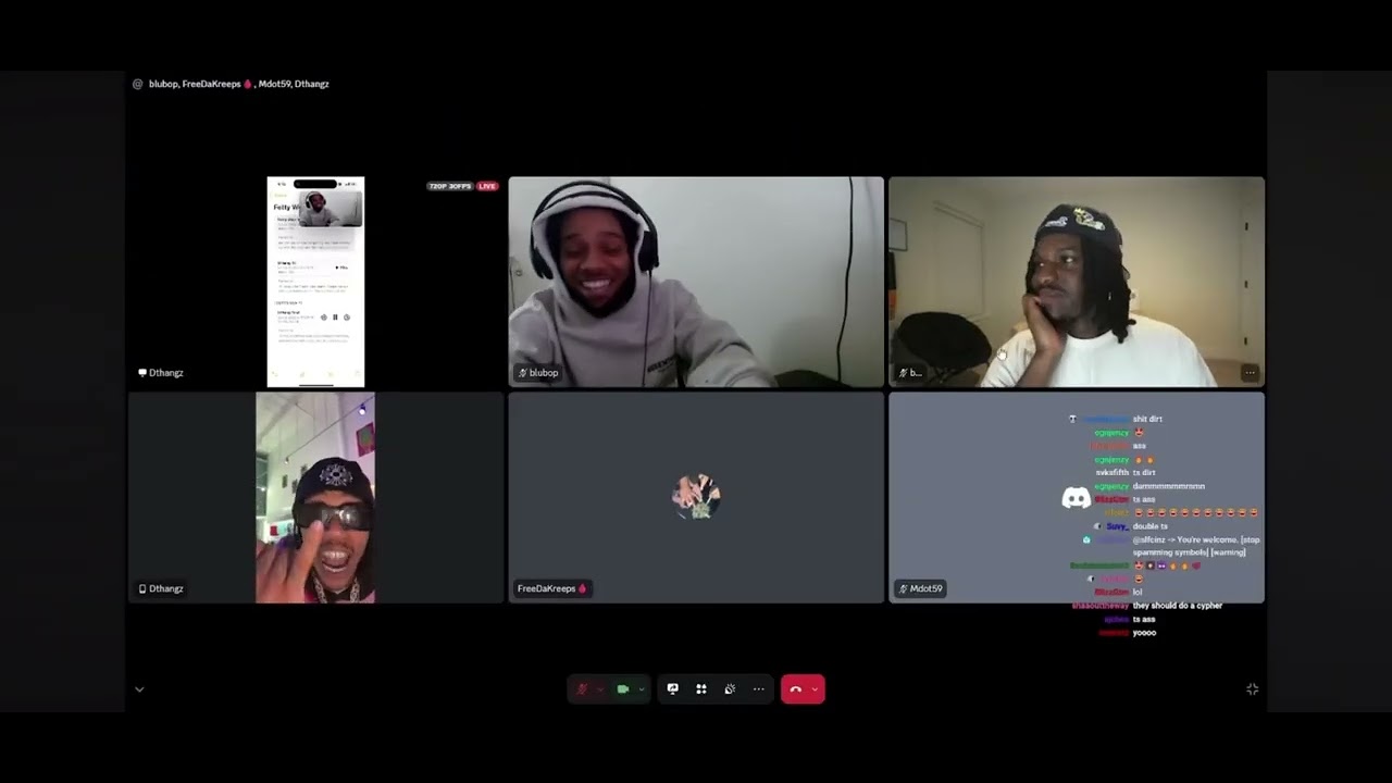 DTHANG PLAYS UNRELEASED CBLU HAS WORDS AND THINGS GET HEATED WITH MDOT59 & POPKREEP ON BUBA100XLIVE