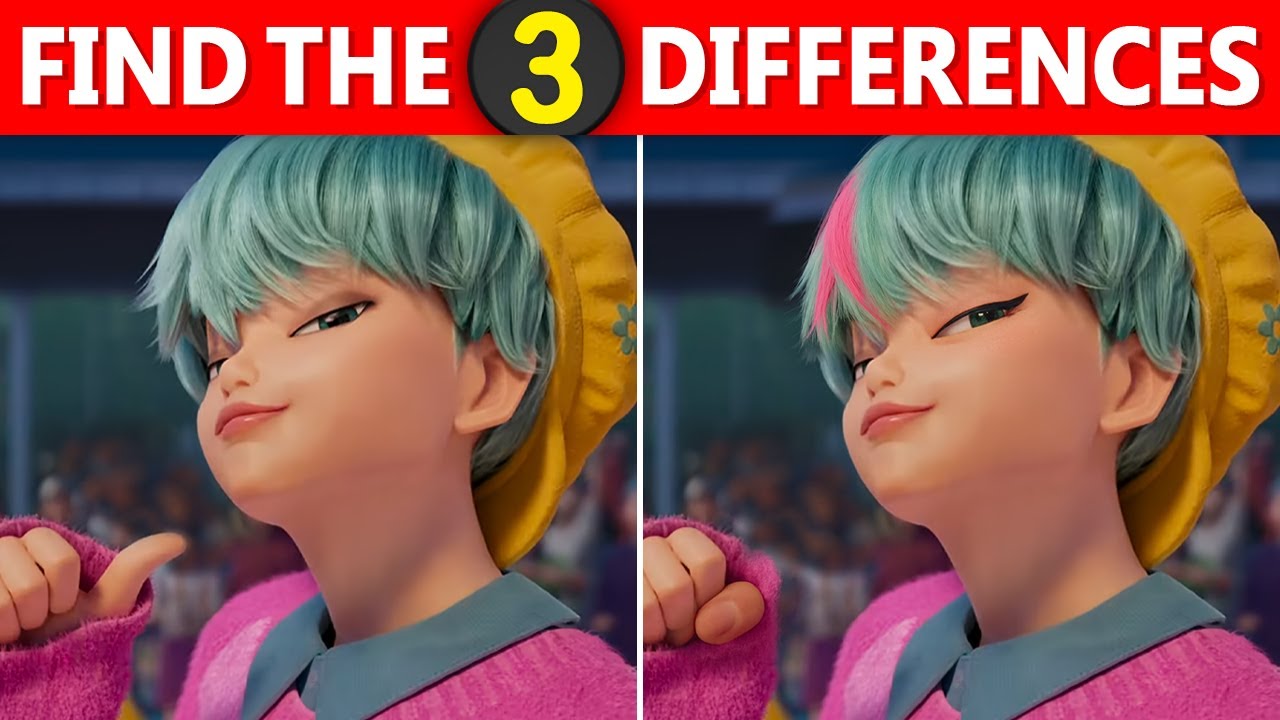 KPop Demon Hunters Quiz! 😱 Spot the Difference in 12 Epic Scenes! | Quiz DingDong