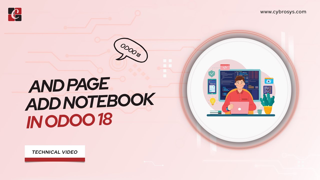 EP-28 Как добавить блокнот и страницу в форму Odoo 18 | Технические руководства Odoo 18 | Odoo 18