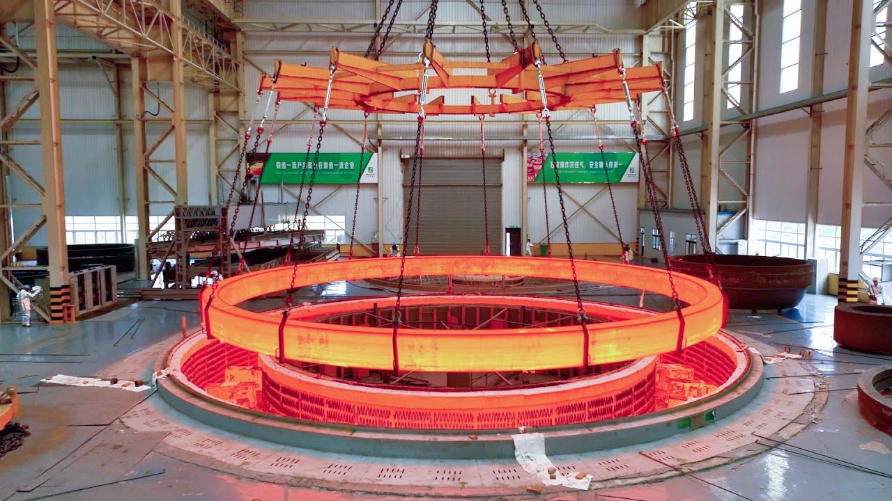 13,500-Ton Press in Action: Forging Giant Steel Rings