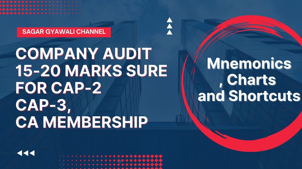 COMPANY AUDIT | CAP-2 , CAP-3 , CA MEMBERSHIP | Sure shot 15-20 marks for cap-2 |