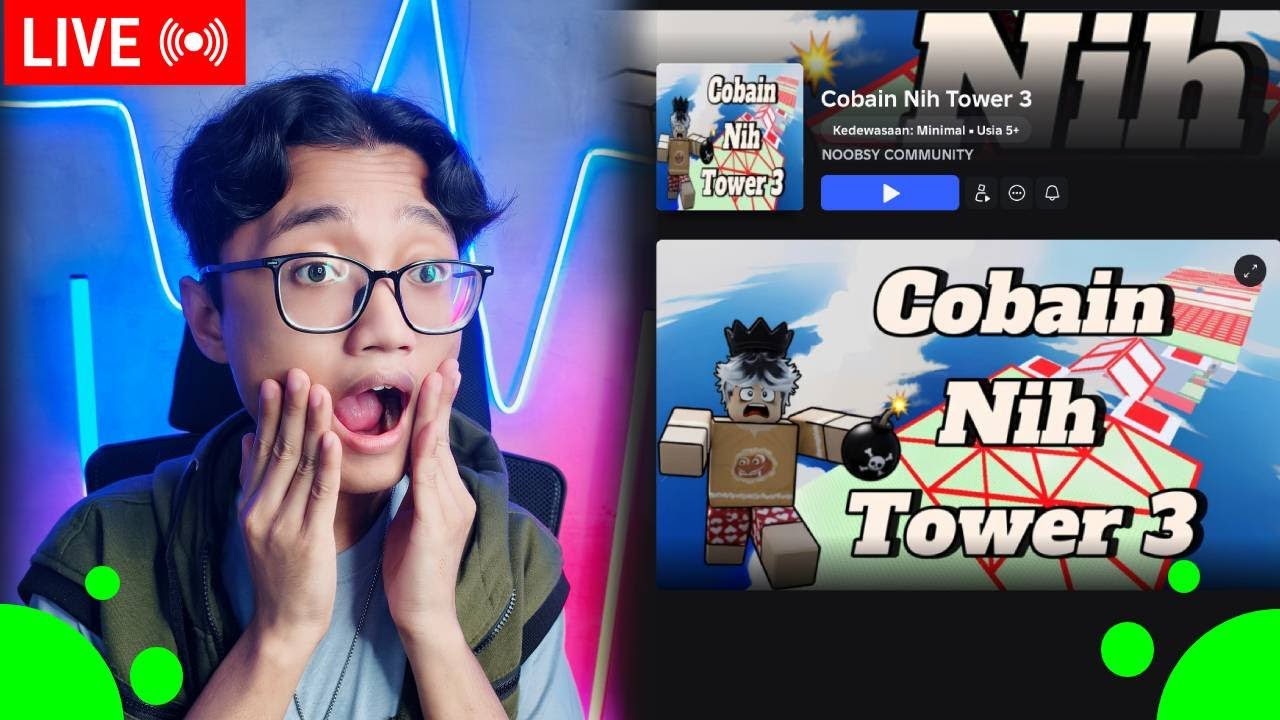 🔴 LIVE | Tower Viral Baru!!! Katanya Banyak Jebakannya Ya? #robloxindonesia  #ghifamusnfx #shorts
