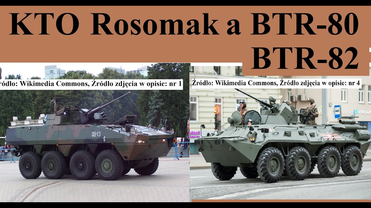 KTO Rosomak a BTR-80 i BTR-82  - porównanie i różnice
