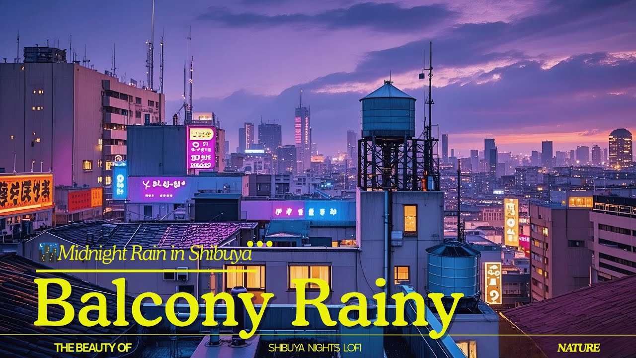 🌃Midnight Rain in Shibuya ✨ Lofi Hip-Hop & Rainy Chill, Night Ambiance & Rain, Relaxing Rain Lofi